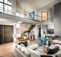 VIKO 2025 Minimalismo interior moderno con plataforma grande y escalera mono recta