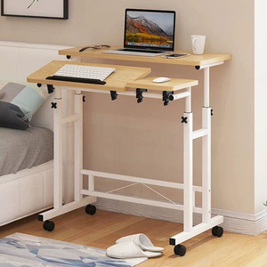 La taille blanche à usage domestique ajustent la <span class=keywords><strong>table</strong></span> debout avec des roues et la <span class=keywords><strong>table</strong></span> basse - Product Image 1