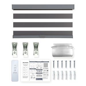 Stores et stores de fenêtre zébrés sombres à double couche de qualité supérieure, abat-jour de zèbre de fenêtre de taille personnalisée sans fil - Product Image 5