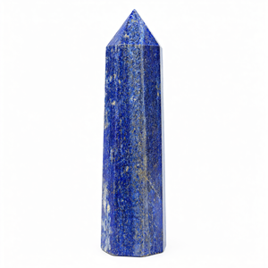 Large 6-face Lapiz Lazuli point/<b>wand</b>/tower -handmade carvings - energy/chakra/reiki - 10 in (25 cms) height and 1.69 kg (3.72 - Product Image 2