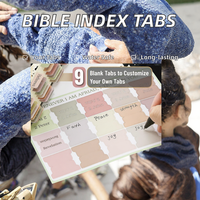 Onglets d'indexation pour Bible en papier imprimé clair, imperméables et enduits anti-UV, adhésifs, durables, pour une navigation facile dans la Bible