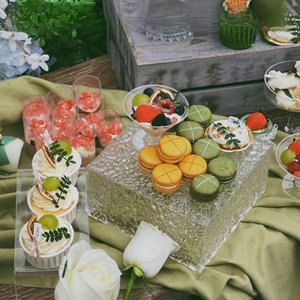 Acrylic tiệc cưới tự chọn món tráng miệng hiển thị đứng trong suốt Acrylic Hộp Cube thực phẩm risers Set - Product Image 3