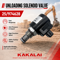 Válvula Solenoide de Paro de Alta Calidad 25/974628, 12V, para Excavadora JCB 3CX 4CX, Apagado de Combustible del Motor Diésel, con 3 Meses de Garantía