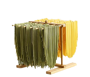 Séchoir à linge écologique en bambou 100% détachable avec baguette de transfert, 12 barres, taille et couleur personnalisables - Product Image 4