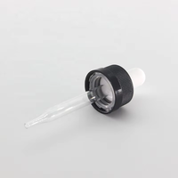 Bouchon compte-gouttes en verre PP anti-enfants avec tétine en silicone et fermeture en plastique, taille 18, pour flacon d'huile essentielle cosmétique et soins personnels Aolai