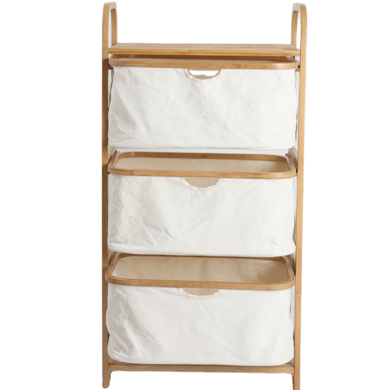 Combohome 3 яруса кружевных бамбука для белья, корзина для хранения корзина для белья из бамбука с сумкой для хранения