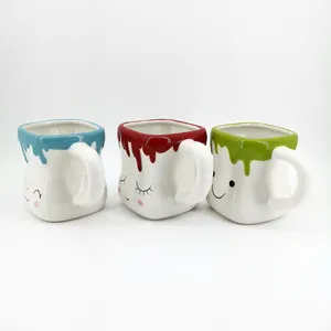 Wholesale Cute Ceramic Cup Colorful Marshmallow Mug Chocolate Tea Coffee Mug