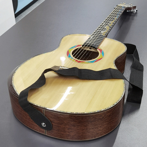 Guitarra Acústica de Alta Gama Hecha a Mano con Tapa de Abeto Macizo y Fondo de Caoba Maciza de 36/40/41 Pulgadas con Acabado Brillante - Product Image 1