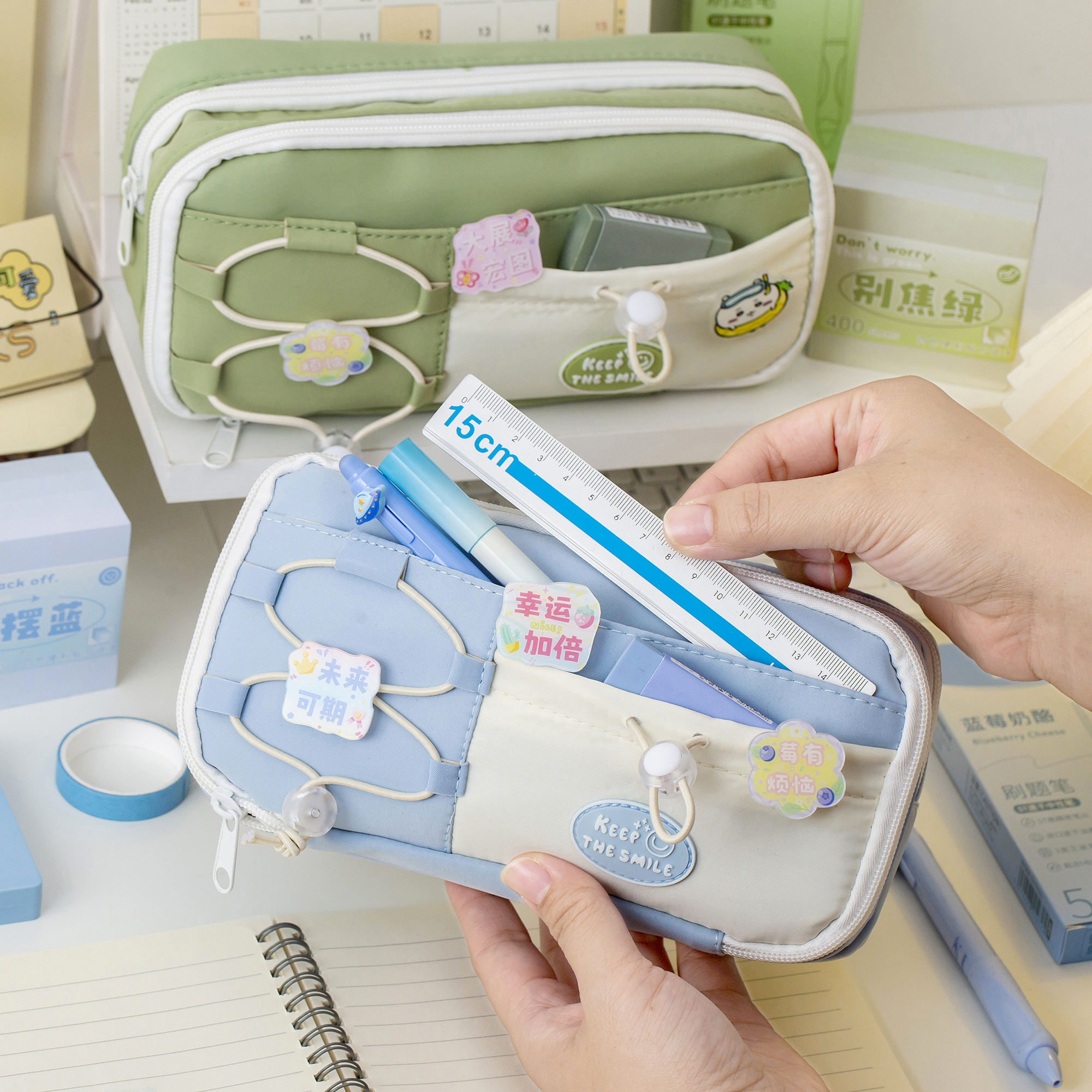 Wholesale Kawaii Multi-layer Large Capacity Cute Schoolbag Pencil Case  Simple Girl Korean Stationery Pencil Case Pouch| Alibaba.com, image size:2000x2000