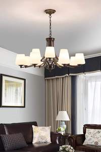 Nieuwe Chinese Stijl Licht Luxe Villa Amerikaanse Moderne Mode Eetkamer Trap Project Led Plafondlamp Kroonluchter - Product Image 3