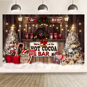 Bannière <span class=keywords><strong>de</strong></span> fête personnalisée Joyeux Noël à suspendre pour porte <span class=keywords><strong>de</strong></span> garage, <span class=keywords><strong>jardin</strong></span>, événement, décoration, affiche personnalisée - Product Image 2