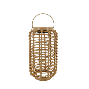 Lanterna <span class=keywords><strong>da</strong></span> <span class=keywords><strong>Giardino</strong></span> a LED in Rattan Sintetico con Pannello <span class=keywords><strong>Solare</strong></span>, Impermeabile IP44, Luce Bianca Calda, Piccola, Ricaricabile a Batteria, con Sensore di Luminosità - Product Image 4