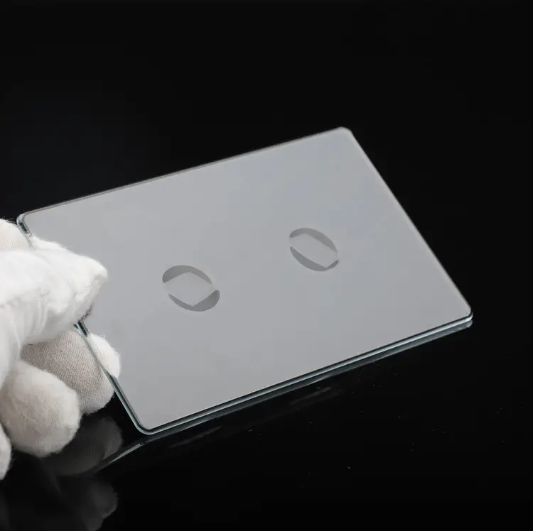 Hersteller Bestseller kunden spezifisch gehärtetes Glas für leichten Smart Touch-Schalter