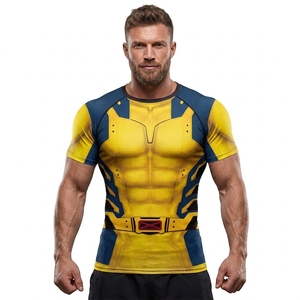 Costume de cosplay pour homme, personnage loup super-héros, vêtements de sport en polyester, t-shirt moulant, costumes - Product Image 5