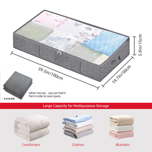 <span class=keywords><strong>2025</strong></span> nóng bán lớn underbed lưu trữ túi <span class=keywords><strong>Organizer</strong></span> container bền tiết kiệm không gian xử lý vải nhựa cho quần áo lưu trữ - Product Image 5