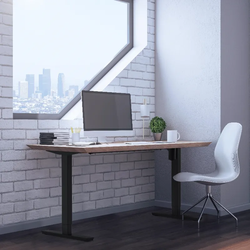 ZGO mobilier de bureau Table à hauteur réglable électronique bureaux de bureau travail bureau professionnel réglable en acier moderne métal