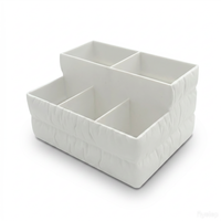 Nouvelle boîte de rangement de bureau en plastique PP durable 2026 avec séparateurs, idéale pour diverses situations, plateau de rangement pour cosmétiques