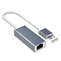 Adaptador USB a RJ45, Adaptador de Red Ethernet LAN USB 2.0 de 100 Mbps para Computadoras Portátiles Delgadas