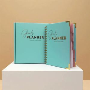 A5 Luxury Custom Printing Beauty Planner High Quality Sublimation Notebooks New Arrival Logo Fabric PP <b>Cover</b> Saddle Stitching - Product Image 3