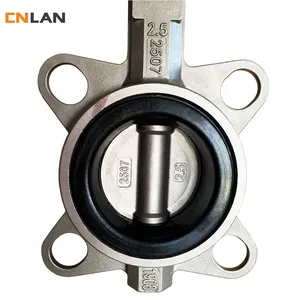 Butterfly OEM Super Duplex Stainless Steel Handle Wafer Butterfly Valve 2507 Disc Soft Seal Center Line Butterfly Valve