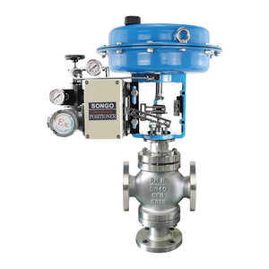 Válvula Reguladora Eléctrica de Acero Fundido AC220V, Válvula de Control de Vapor Eléctrica, Válvula Moduladora de 3 Vías con Brida Eléctrica - Product Image 4