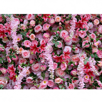 Panel Dinding Bunga Pink 5D, Latar Belakang Bunga untuk Dekorasi Acara Pernikahan Pesta Grosir