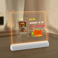 Vente chaude 3D Led Message Planche À Dessin RVB Note Message Conseil Magique Acrylique Transparent A4 Planche À Dessin pour Écriture Peinture