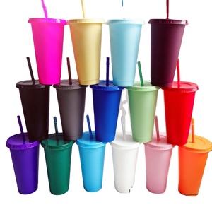 Tazza da tè al latte cilindrica in PP ecologica di grande capacità, bestseller dalla fabbrica, tazza da <span class=keywords><strong>caffè</strong></span> creativa ed elegante, portatile - Product Image 1