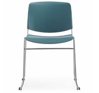 Chaise de formation empilable sans accoudoirs, structure en plastique et acier, pour réception, réunion, salle de classe, lecture, conférence - Design simple