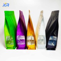 Sacs d'emballage personnalisables anti-humidité à fermeture éclair, en BOPP+MPET+PE, imprimés en héliogravure, scellés sur huit côtés, pour aliments