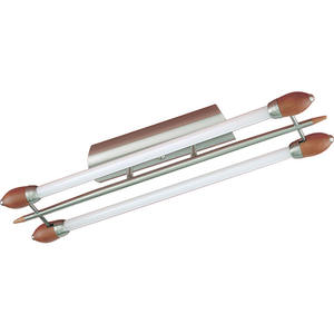 BORNITA 2xG13 T8 60cm L.76,5xAn.18xAl.10cm Cereza/Níquel Plafones - Product Image 1