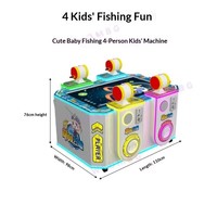 Équipement de jeu vidéo, jeu de pêche pour bébé adorable à 4 joueurs, salle de jeu de pêche, machine de pêche, parc pour enfants, interactif parent-enfant