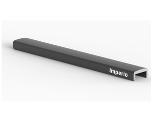 Perfil de aluminio premium IMPERIO SLEEK 12 para bordes de vidrio, solución para estantes de armario y perfiles de puertas de vidrio - Product Image 4