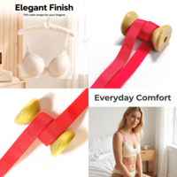 Bande élastique en nylon satiné brillant pour bretelles, haute élasticité, douce pour la peau, avec logo personnalisé, pour soutien-gorge, lingerie et sous-vêtements