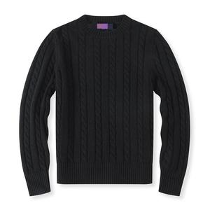 Suéter de Invierno 2026, Nuevo, Personalizado con Logotipo Bordado en la Parte Delantera, de Algodón, Cuello Redondo, Corte Ajustado, Estilo Old Money, Marca Laure - Product Image 5
