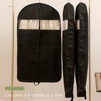2025 personnalisé noir Portable pliable vêtements cache-poussière étanche stockage vêtements vêtement costume sac