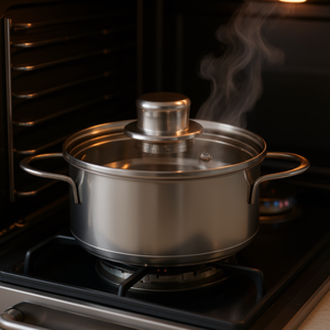 Marmite de cuisson KARL KRGER Saturn en acier inoxydable avec couvercle pour utilisation au four - Product Image 3