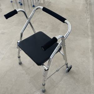 病院病院カスタム病院高齢者高齢者アップライトウォーカーローラー折りたたみフレームシート歩行障害者用 - Product Image 6