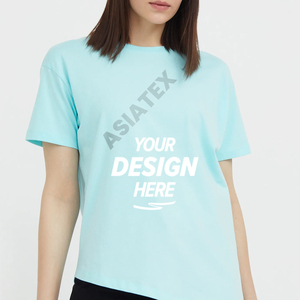 T-shirt décontracté pour femme grande taille 2026, uni, avec logo imprimé personnalisé, écologique, respirant – Fournisseur OEM, vente en gros - Product Image 3