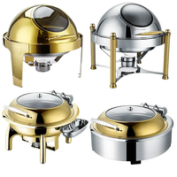 Ensemble de chauffe-plats Buffet de luxe chauffe-plats fournitures de fête Buffet présentoir de nourriture en acier inoxydable chauffe-plats