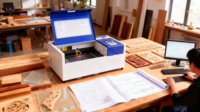 Machine de gravure laser CO2 de bureau, laser 100 watts, 40/50/60/80, haute vitesse, acrylique, papier, bois, cuir, sceau, tampon, découpe de caoutchouc