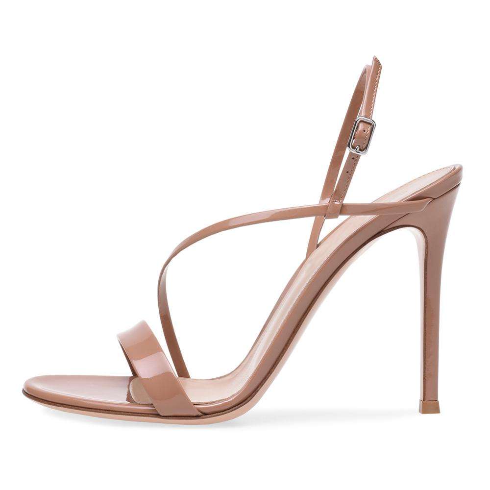 Plus Size Summer Elegant Ankle Strap Round Toe High Heel Sandals New  Fashion Heels for Ladies Women