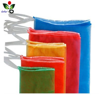 Sac en filet monofilament HDPE de haute qualité avec cordon de serrage pour melon et mandarine, taille et couleur personnalisables