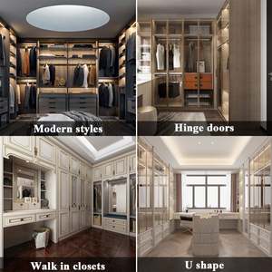 Armoire-penderie sur mesure en bois massif avec portes en verre trempé - Product Image 4