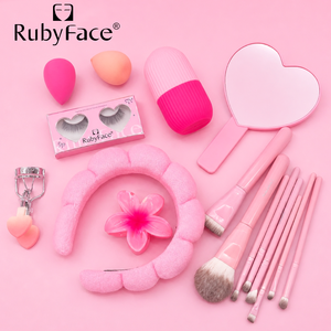 Ensemble de 16 outils de beauté, pince à cils, faux cils, éponge, miroir, bandeau, kit pour femmes et filles - Product Image 4