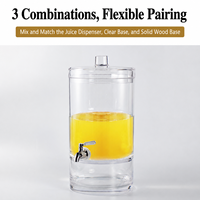 Distributeur de boissons réutilisable en acrylique avec robinet, grande capacité, pour jus froid, thé aux fruits, cola, bière, idéal pour les fêtes, les buffets et la restauration