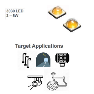 Renk Sıcaklığı 2500K - 5000K OSLON SSL 80 GW CS8PM1.EM CRI 80 AMS-OSRAM 3030 LED Çip Diyot <span class=keywords><strong>3V</strong></span> 3W Yüksek Güçlü Beyaz Sıcak - Product Image 4