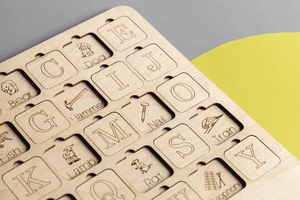 Houten Speelgoed Educatief Houten Letter Puzzel Montessori Engelse Alfabet Bord Educatief Speelgoed Voor Kinderen - Product Image 5