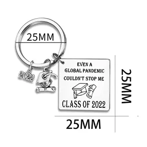 2024 नई ग्रेजुएशन सीज़न उपहार कुंजी रिंग स्टेनलेस स्टील डॉक्टर टोपी उद्घाटन समारोह पेंडेंट चाबी का गुच्छा की कक्षा