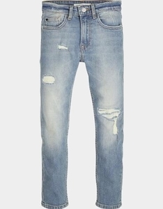 Nouveau design, jean décontracté pour garçons, écologique, en denim, longueur intégrale, bleu, coupe droite, poids moyen, taille élastique - Product Image 1